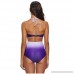 TTMOW Women Tie Front Gradient Color Halter Push Up High Waisted Bikini Swimsuits Purple … Purple B07Q4HL72F